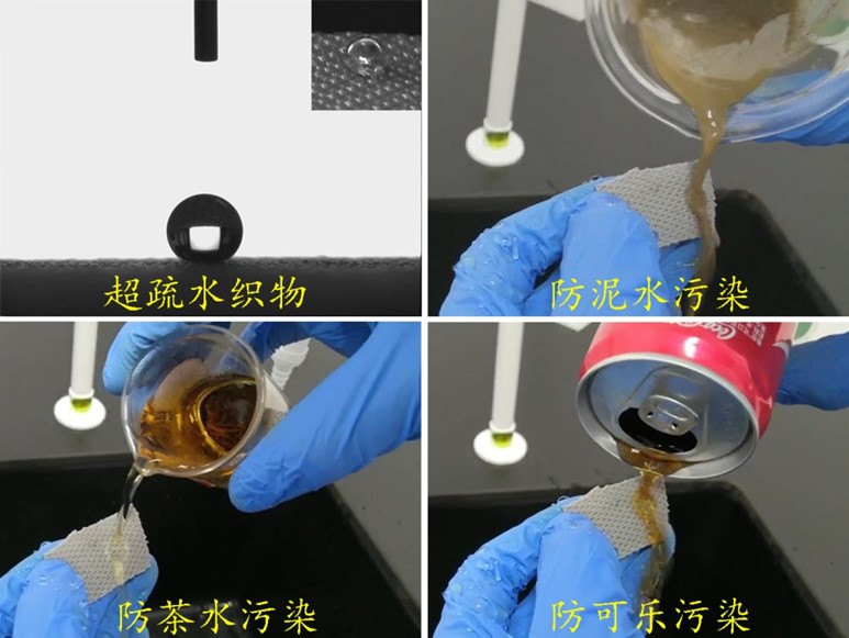 水系超疏水防污织物涂层技术